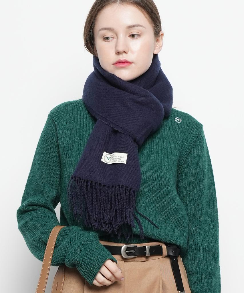 THE-ABON Unisex Classic Solid Scarf Green