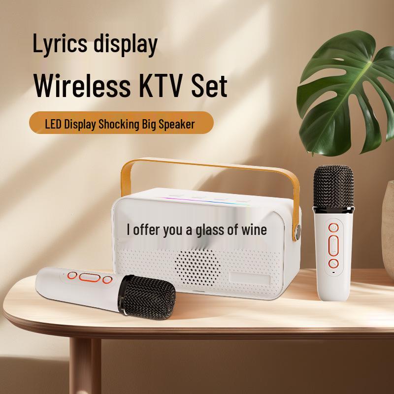 Karaoke Y8 Portable Wireless Bluetooth Speaker with Mic & Lyrics Display for Kids