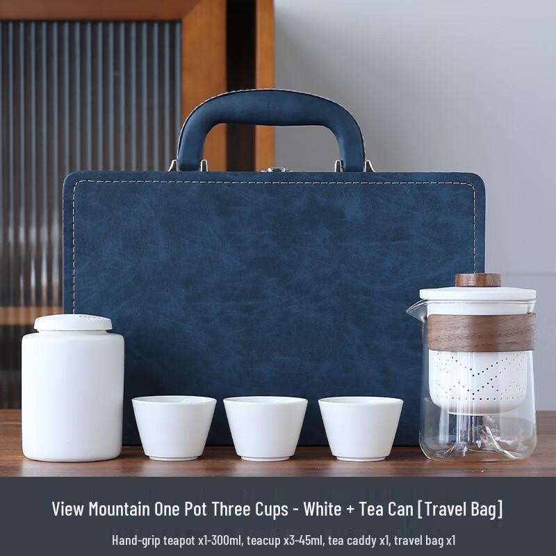 ZhuiJia Guanshan Ceramic Glass Travel Tea Set
