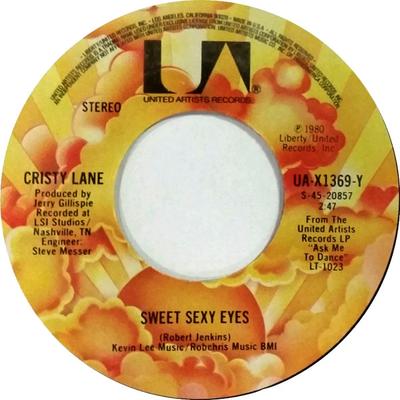 7inch Record CRISTY LANE - Sweet Sexy Eyes UAX1369Y United Artists  1980 US Folk Used
