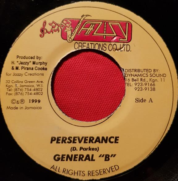 

7inch Record GENERAL B / ALLEY CAT - Perseverance / One Hand Move NONE Jazzy Creations 1999 Jamaica Reggae, Ska & Dub Used