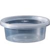 Disposable Plastic Sauce Containers with Attached Lids