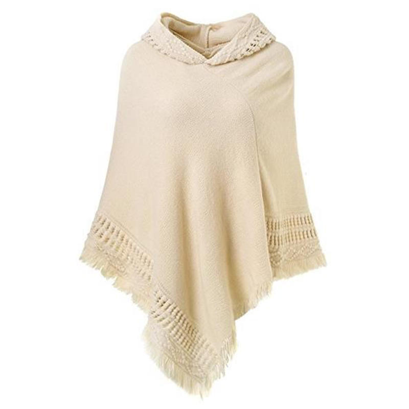 hooded poncho sweater women's