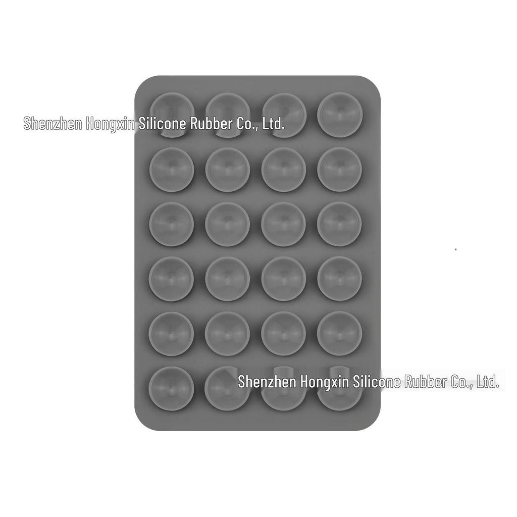 Silicone Suction Cup Holder for Mobile Phones - Square, Single-Sided, Set of 24