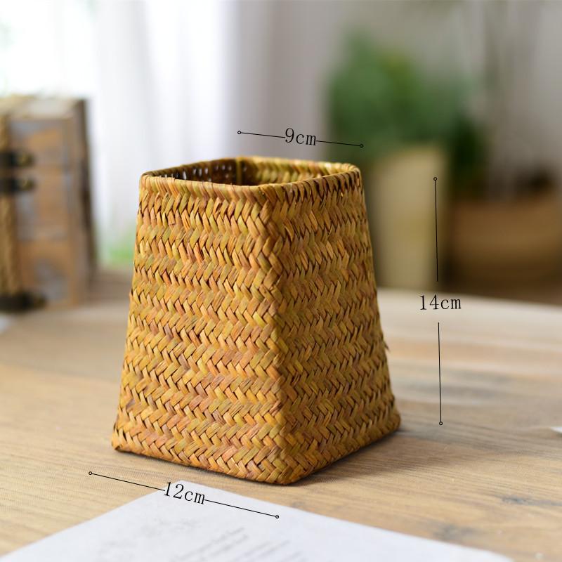 Natural Seagrass Woven Flower Basket Handmade Rattan Planter for Home Decor Indoor Outdoor
