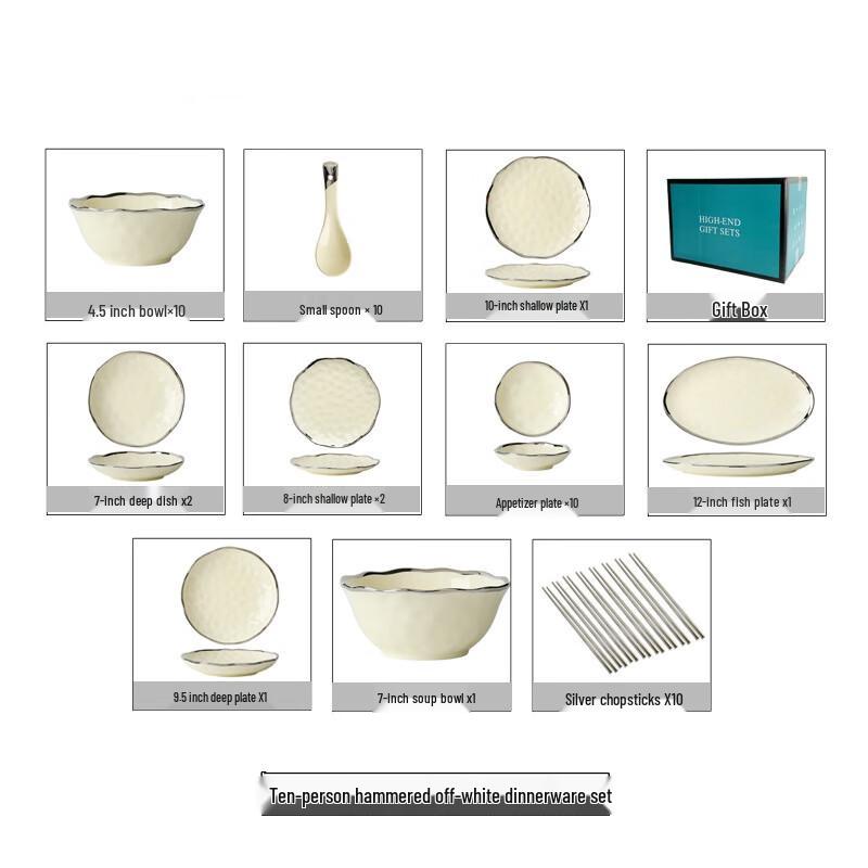Qianxing Underglaze Ceramic Dinnerware Set