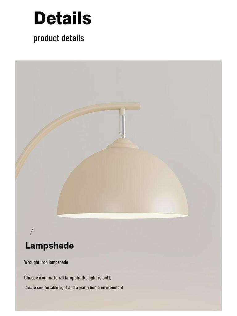 Nordic Cream Floor Lamp with Shelf - Modern Living Room, Study, Bedroom & Bedside Vertical Table Lamp