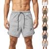 Shorts Esportivos Masculinos para Exterior de Secagem Rápida Leves com Cintura Elástica Cordão Bolsos Laterais para Academia Corrida Treinamento
