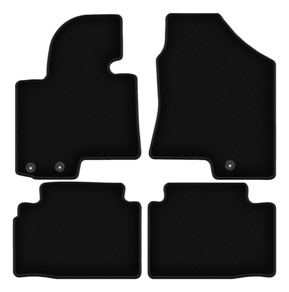 BASIC Black Velour Floor Mats For: Hyundai Ix35 SUV (2009-2015)