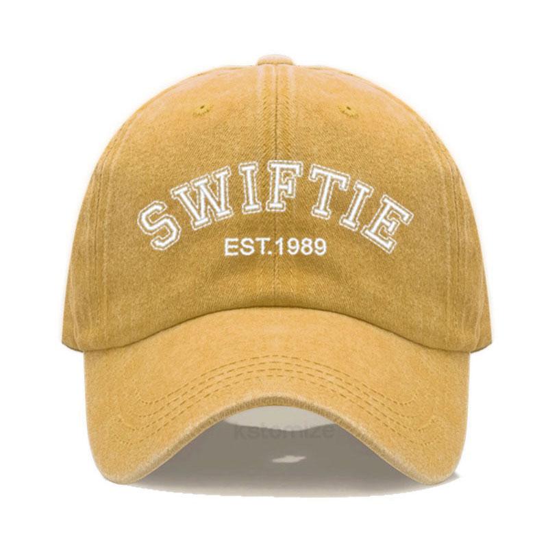 SWIFTIE 1989 Stickerei Baseballkappe für Männer Frauen Unisex Gewaschene Baumwolle Dad Hat Sonnenhut Geschenk Fans Outdoor-Sport Dropshipping