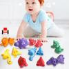 1 Set Kids's Montessori Baby Color Word Recognition Early Education Intelligence Toy New Dinosaur Letter Matching