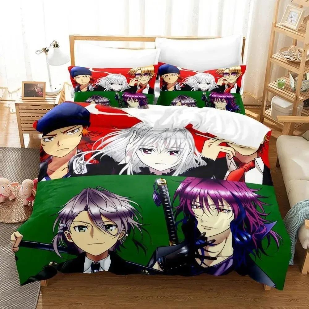 K Project Mikoto Suoh No Blood! No Bone! No Ash! Bedding Set Cartoon Anime Three-piece Set Adult Kid Bedroom Duvet Cover Sets