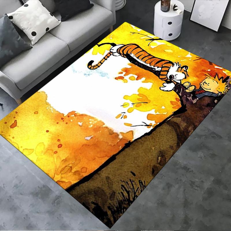 2025 New Calvin and Hobbes Carpet Rug for Living Room Bedroom Home Sofa Decoration,Kids Play Non-slip Floor Mat