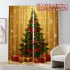 Curtains Christmas Tree Gifts Snowflakes Popular Curtain Versatile Durable Polyester Decorations Home Perfect Set Of 2 Made