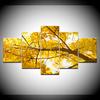 Yellow Ginkgo biloba 5 Piece HD Wallpapers Art Canvas Print modern Poster Modular art painting for Living Room Home Decor