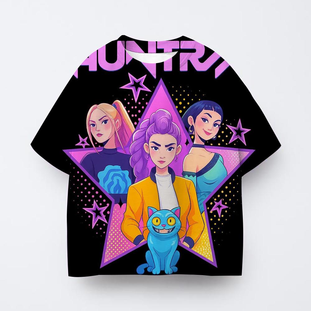 Dětská trička Dětská Kpop skupina Lov na čarodějnice Roztomilá zvířátka Potisk Dětská trička s krátkým rukávem