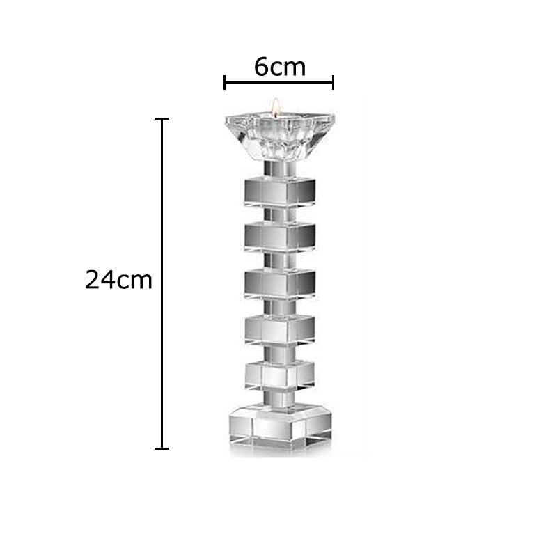 Minimalism Transparent Crystal Candle Holder Candlestick Desk Decoration Wax Melt Burner Aroma Diffuser Home Aroma Container