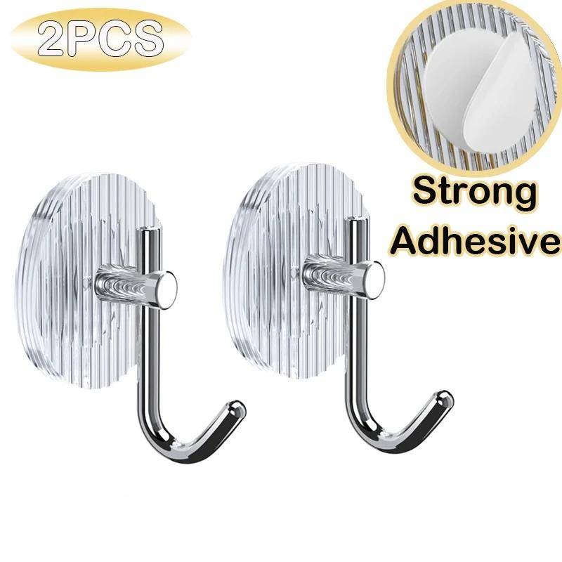 Single hook wall hook bathroom self-adhesive towel hook non punched wall mounted towel rack door back hook used for coat and hat