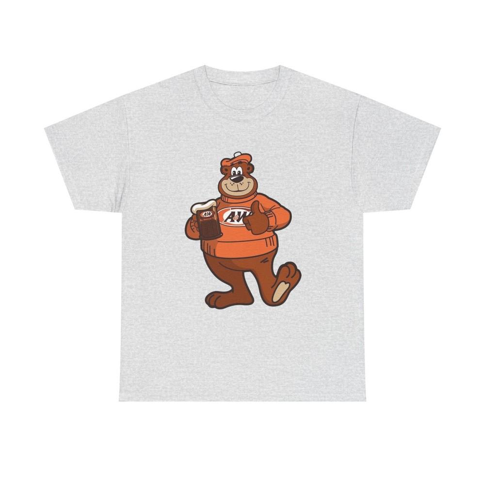 

A And W Root beer Vintage Logo Bear Soda Graphic T Shirt Unisex Heavy Cotton Tee 4XL