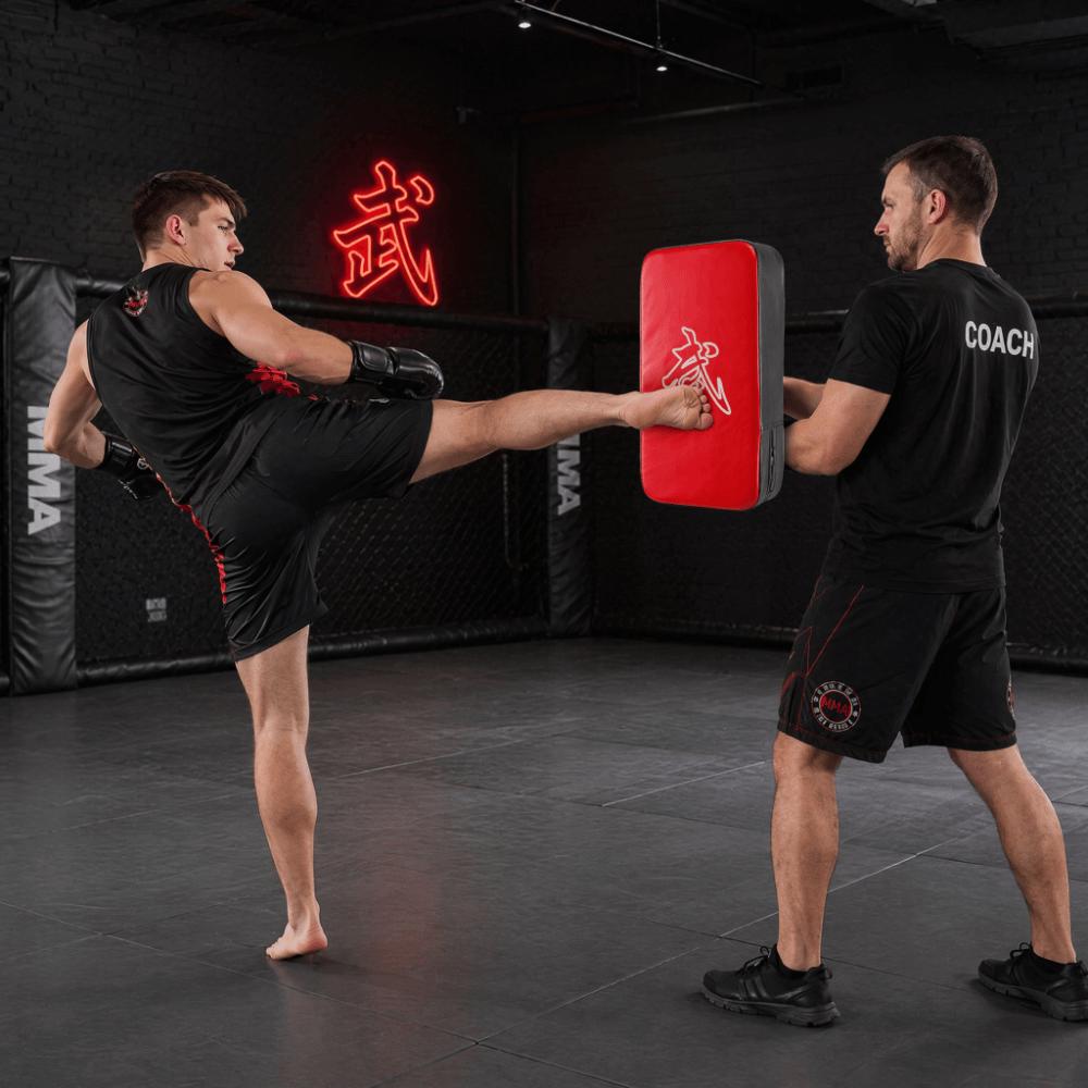 EVA Filling Taekwondo Kick Shield Curved Surface Strike Target Pad Martial Arts Training