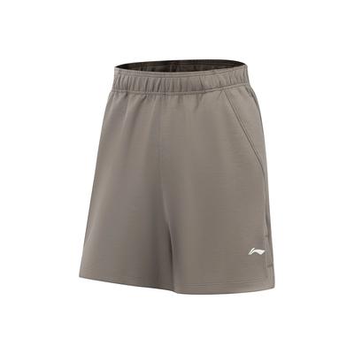 Li Ning Fitness Series Solid Color Soft Breathable Versatile Five-Point Straight Leg Casual Shorts Women Shorts AKSV438-3