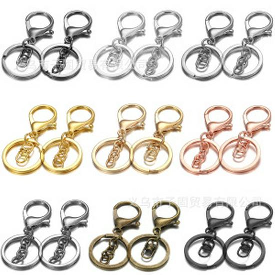 DIY Schmuck Metall Schlüsselring Set: 4-20mm Flache Doppel-Eisenringe für Ohrringe.