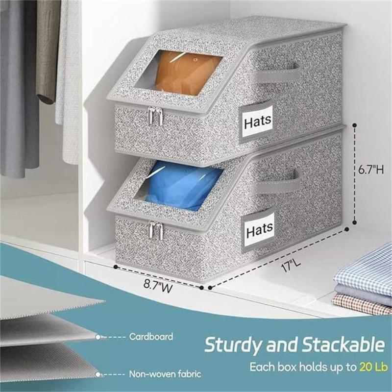 Large Capacity Foldable Hat Storage Box For Baseball Caps With Dustproof Cover Travel Home Organization Tool