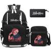 3Pcs/set Anime Uzumaki Backpack for Teen Boy Girl Back To School Bag Student Schoolbag Leisure Travel Bag