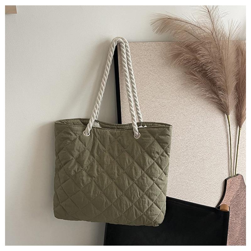 

Швейная линия Ромбовидная сумка-тоут осень и зима новая универсальная простая подмышечная сумка через плечо женская зелёный