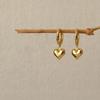 Zinc Zinc Alloy Heart-Shaped Earrings Minimalist Hoop Earrings Temperament Dangle Drop Earrings  Gift