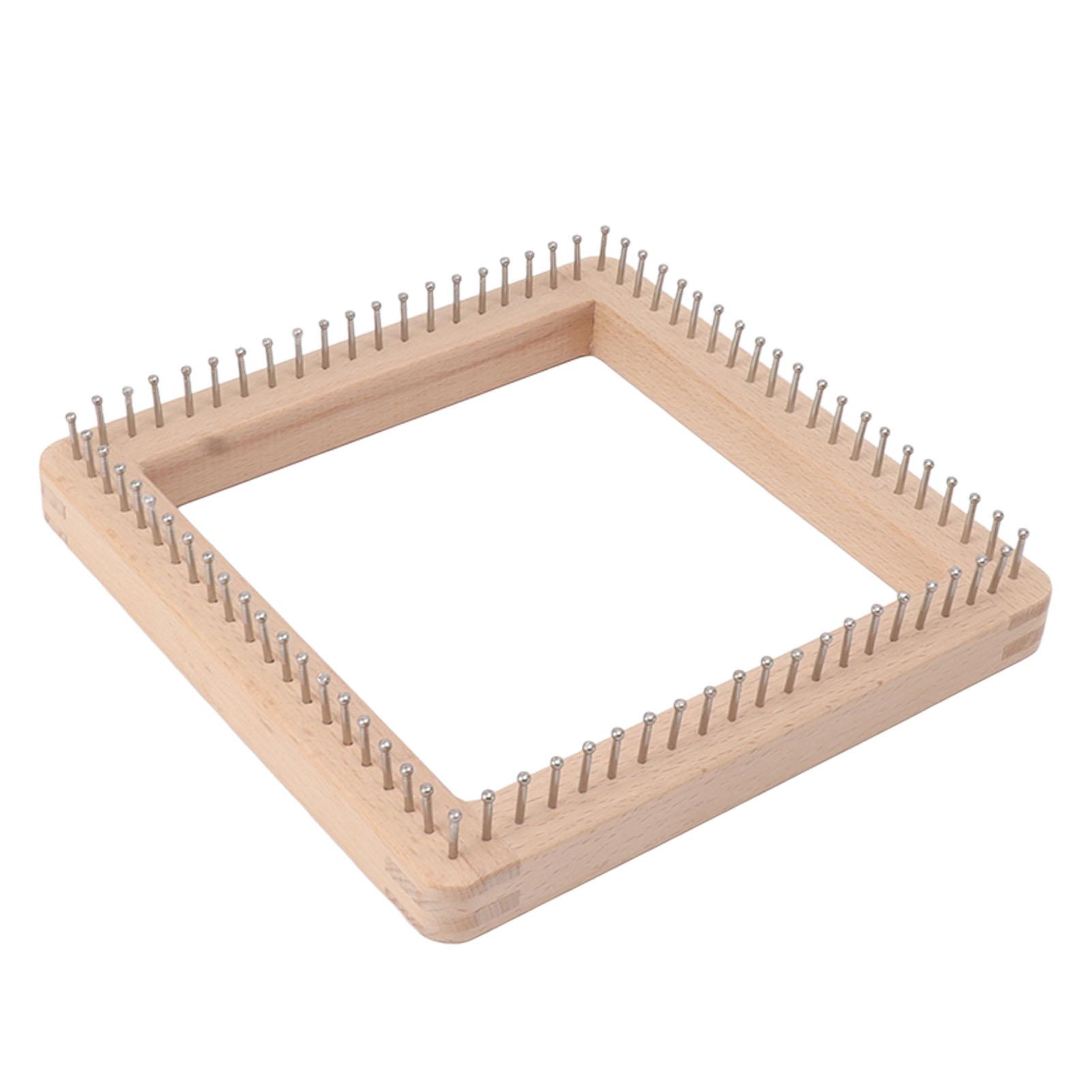 

Мини Квадратный Инструмент для Вязания с Крючками Деревянная Крючковая Доска для Ткачества Коврика Повязки для Волос Одеяла Носка 19,5x19,5см