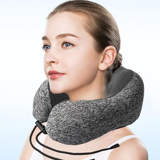 U-shaped Pillow Memory Foam Travel Neck Pillow Comfort Support Neck Cushion for Cars Trains Home Office