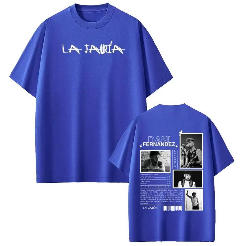 Shortsleeved Loose Casual Cotton Tshirts Rapper Dani Fernandez Album Tour Print Tshirt Unisex Women Hiphop Tshirts Streetwear