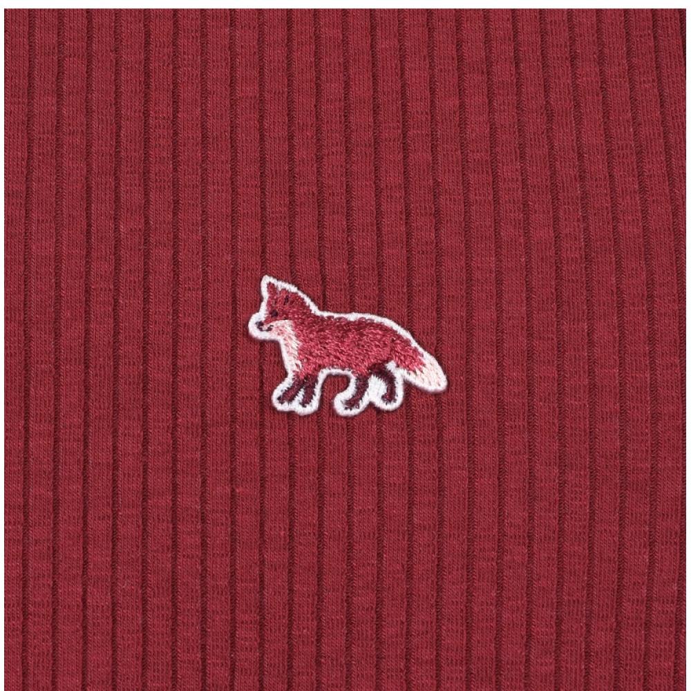 MaiSon KitSune Nw00201kj0134 P691 Baby Fox Patch Rib Polo Women S Knit