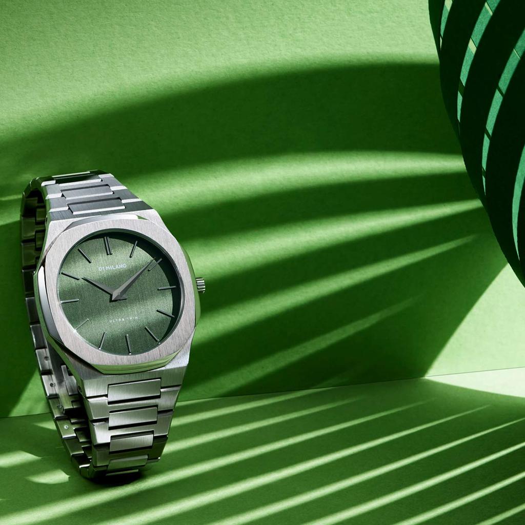 D1 Milano Watch UTBJ06 Ultra Thin Moss Linen 40mm Stainless Steel [Authorized Distributor] Men's [ULTRA THIN]