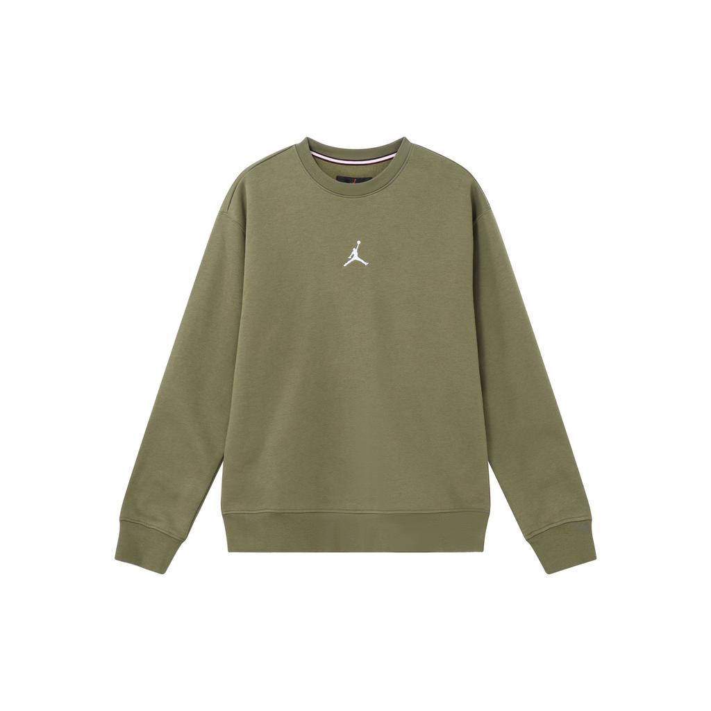 Jordan Essentials Logo Printed Crewneck Fleece Sweatshirt Men Sweatshirt Olive-Green FV8451222