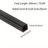 1-3 uds Longitud x 500 mm Tubo Cuadrado de Fibra de Carbono 2x2x1mm 3x3x2mm 4x4x3mm 5x5x4mm 6x6x4mm 6x6x5mm 8x8x6mm 8x8x6.5mm 10x10x8mm