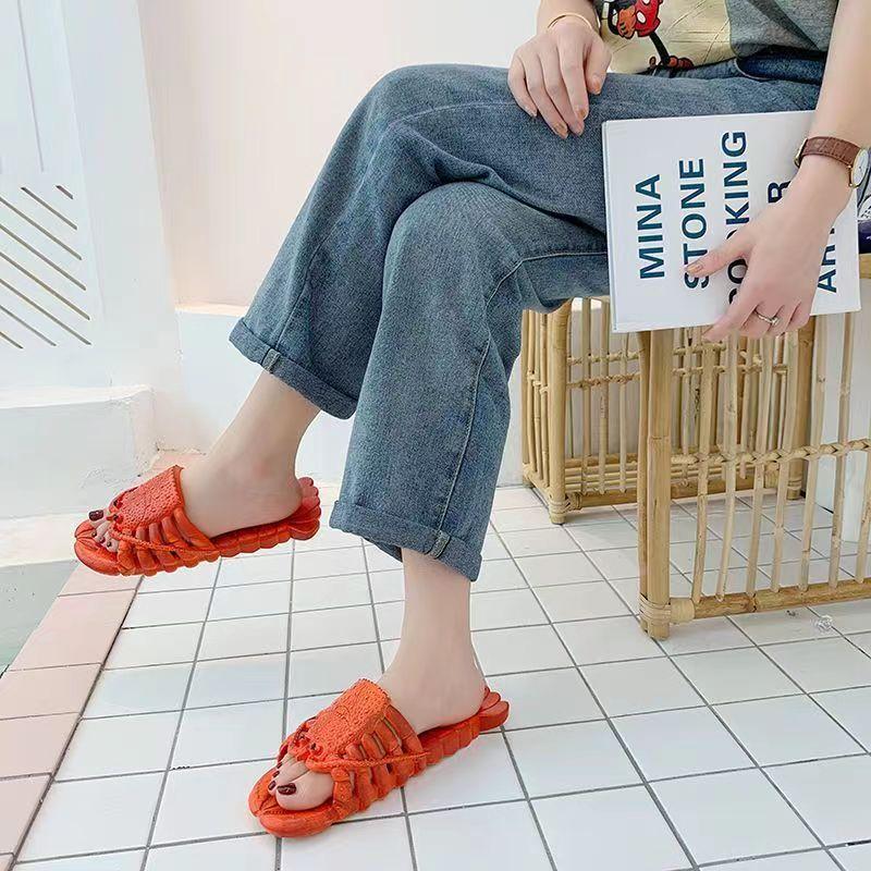 Dámské pantofle Velikost 41-47 Dámská obuv Léto Humr Osobnost Sandály 2024 Nové Humr Protiskluzové Plážové pantofle