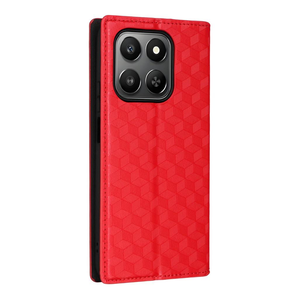 For Honor 400 Smart 5G/4G/X7d 4G Case Wallet Rhombus Imprinted Leather Phone Cover