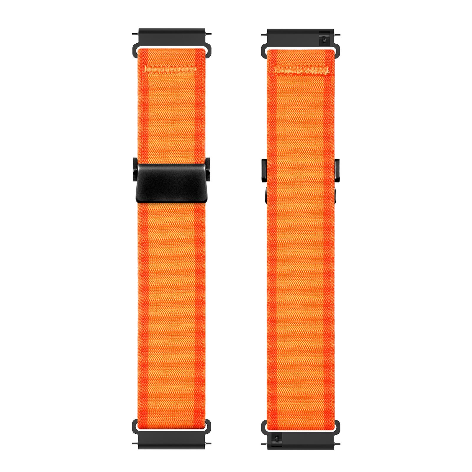 

DUX DUCIS YC Series For Samsung Galaxy Watch3 45mm/Xiaomi Watch S4 Sport Nylon Watch Band 22mm Hook Buckle Strap Orange