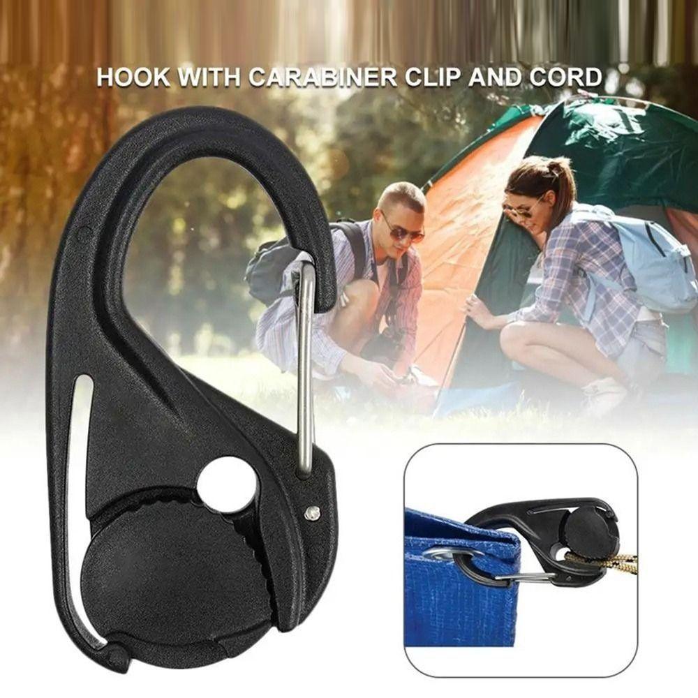 1/2/5pcs Black Cast Hooks 66*34mm Hanging Rope Hook New Self-Locking Binding Fixed  Outdoor Tools