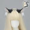 Cat ear headband beast ears fake fur fluffy handmade cosplay accessory anime event Halloween headdress adult tail full set.