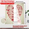 2D Flat Printing  2pcs Heart Whirlwind Pattern Chic Curtains Durable 100% Polyester Fabric Curtains Room Decor Decorative for