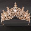 Gold Color Crystal Tiaras and Crowns Headband for Women Party Rhinestone Bridal Wedding Hair Accessories Jewelry Crown Tiara