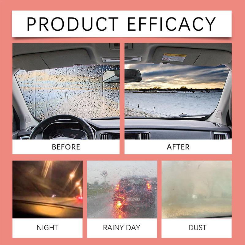 Car Glass Oil Film Remover 120ml Car Glass Cleaning Agent Truck Glass Polishing Tool Windshield Detailing Cleaner