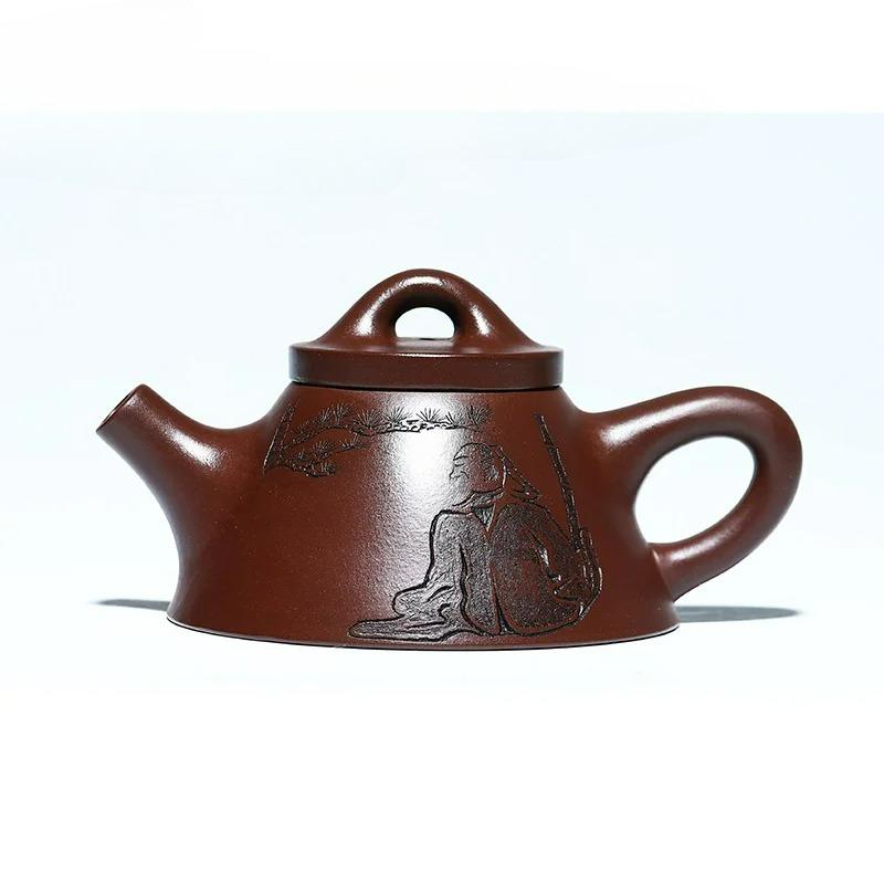 

200ml Yixing Semi Handmade Purple Clay Teapot Chinese Style Raw Ore Vermilion Clay Kung Fu Tea Set Tea Infuser