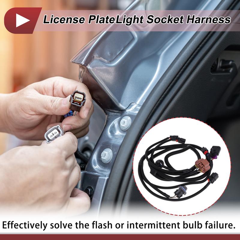 X Autohaux License Plate Light Socket Wiring for GMC SIERRA 1500 No.10363788 Bulb Pigtail