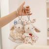 Rabbit Doll Plush Rabbit Keychain Bowknot Bag Hanging Pendant Drooping Ear Rabbit Pendant  Gifts