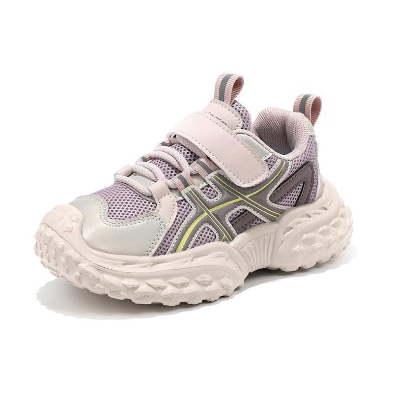 Girls' sports shoes autumn mesh breathable new 2025 children's running dirt-resistant students versatile dad shoes