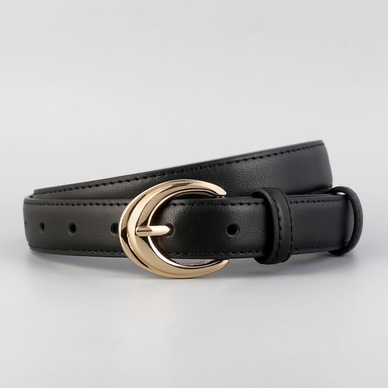 Fashionable Leather Belt For Women With Durable Metal Buckle For Outings And Work